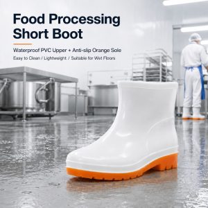 Short PVC Food Processing Boots with Anti-slip Sole 668 (4)